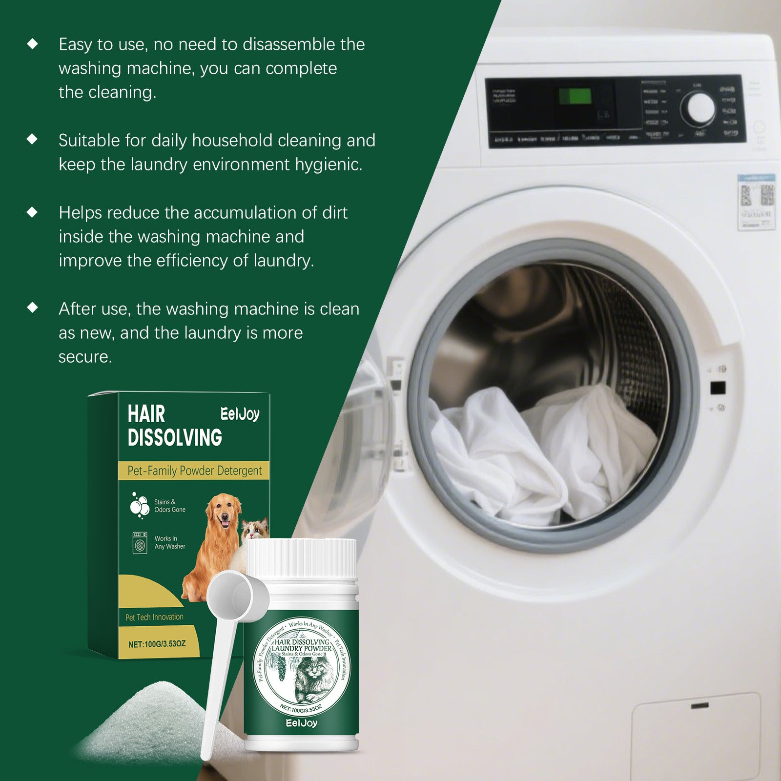 Pet Hair Dissolver Cleaning Powder