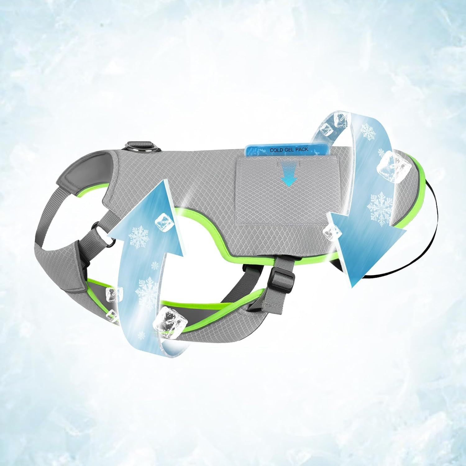 Adjustable Pet Cooling Vest with Ice Packs