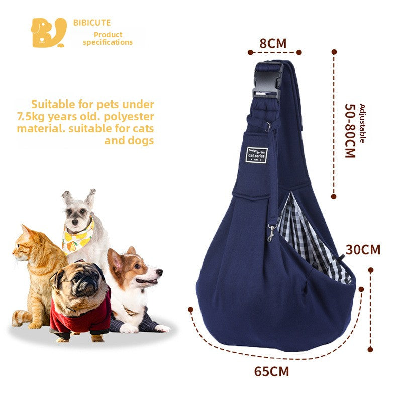 Single shoulder out portable pet bag