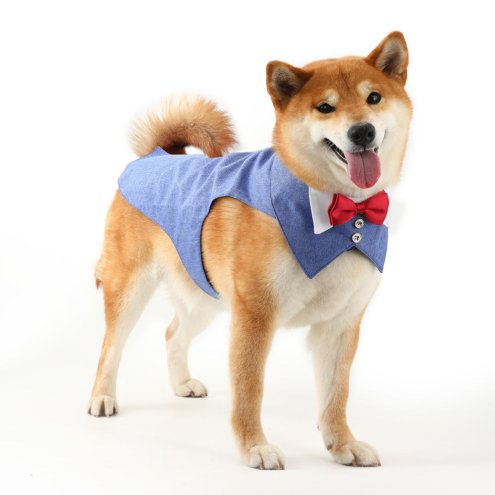 Pet Dog Tuxedo Vest with Bow Tie
