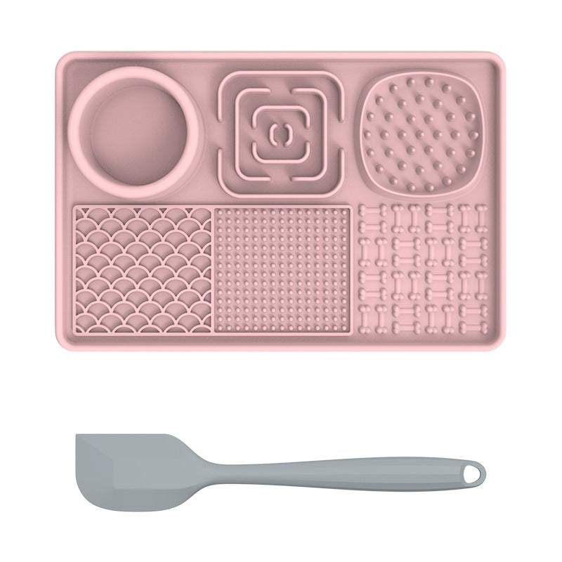 Silicone Pet Licking Mat Slow Feeder with Suction Cups