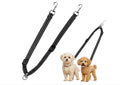 Adjustable Reflective Dual Pet Leash with Metal Buckles