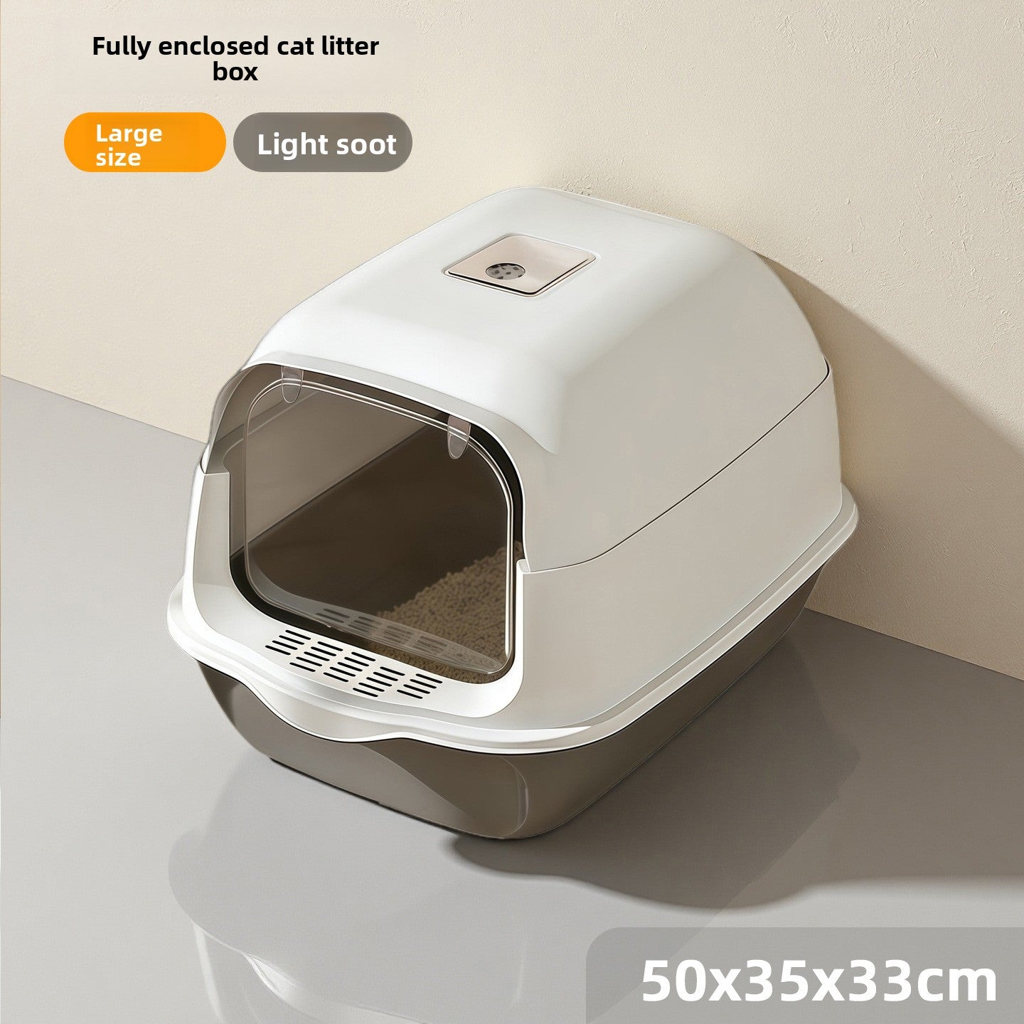 Enclosed Cat Litter Box with UV Sterilization and Odor Control