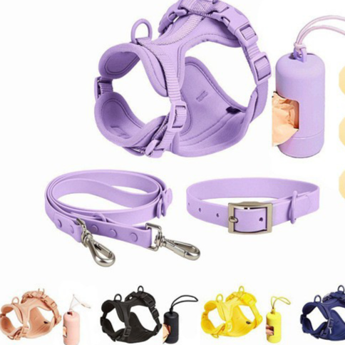 Adjustable Dog Harness with Leash and Collar Set